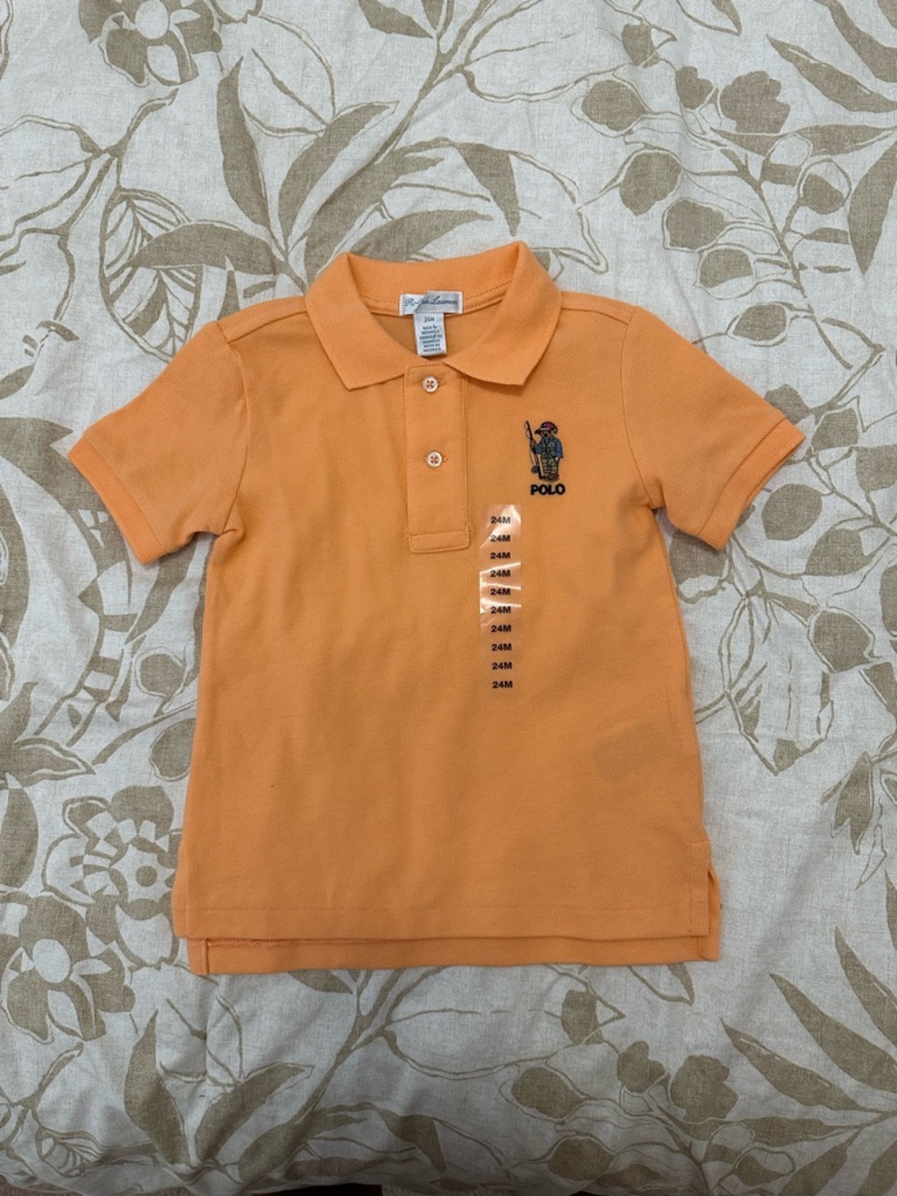 Polo Ralph Lauren Orange Kids Polo Shirt with Embroidered Polo Logo
